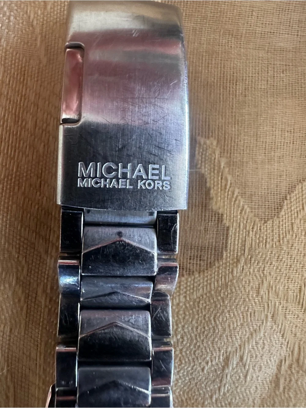 Michael Kors Silver Bracelet Watch with Blue Dial